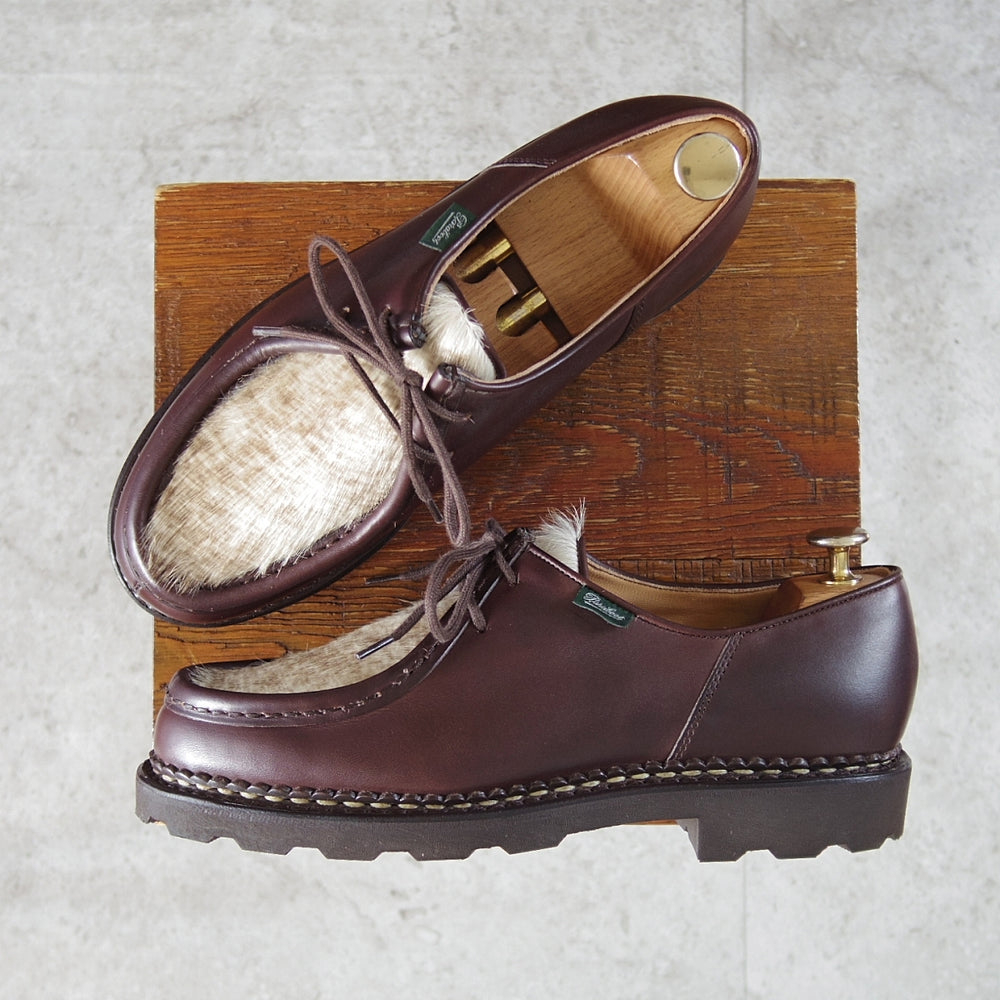 未使用★パラブーツ SIZE 40【定価¥96,800-★ポニー/ミカエル/MICHAEL】チロリアンシューズ/リスレザー/濃茶/メンズ/Paraboot★o052