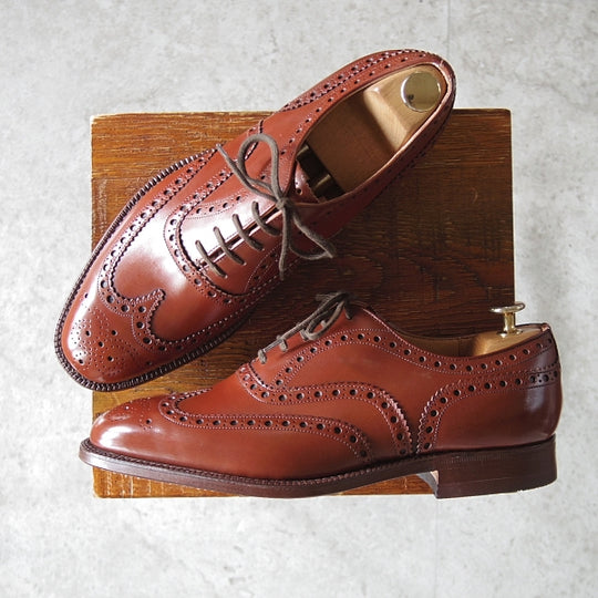 未使用★チャーチ 70F/UK7【デッドストック品★旧チャーチ/73ラスト/CHETWYND】フルブローグ/アニリンカーフ/BRACKEN/茶/Church's★n123