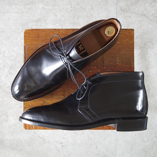 使用数回★リーガル SIZE 25.5【貴重★コードバン仕様/チャッカブーツ】W918/黒/メンズ/REGAL★n149