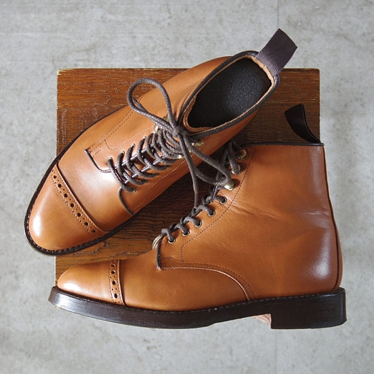美品★トリッカーズ SIZE 6【現行定価¥143,000-★カントリーブーツ/茶】カーフ/メンズ/Tricker's★n152