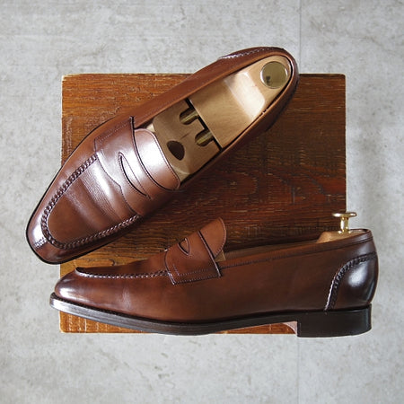 極上★エドワードグリーン 7.5E【現MTO価格40万円程度★ドーバーのローファータイプ/WINCHELSEA】101ラスト/濃茶/EDWARD GREEN★n157