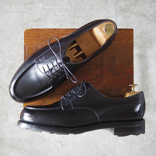 極美品★J.M.ウエストン 8E【現行定価¥176,000-★ゴルフ/GOLF】641/31ラスト/Uチップ/ボックスカーフ/黒/Weston/ウェストン★n158