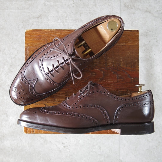 美品★チャーチ 80F/UK8【定価¥176,000-★チェットウィンド/CHETWYND】173ラスト/フルブローグ/ネバダカーフ/EBONY/濃茶/Church's★n173