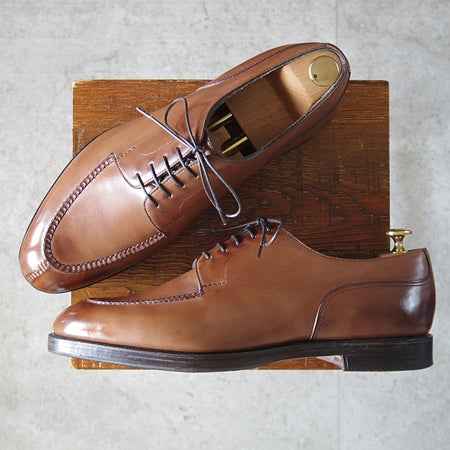 美品★エドワードグリーン 9F【現行定価¥308,000-★DOVER/ドーバー/202ラスト】スキンステッチ/Uチップ/カーフ/濃茶/EDWARD GREEN★n176