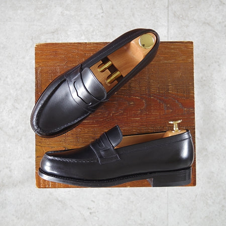 ほぼ未使用★J.M.ウエストン(レディース) 3C【定価¥156,200-★コインローファー/180】82ラスト/カーフ/黒/Weston/ウェストン★n706