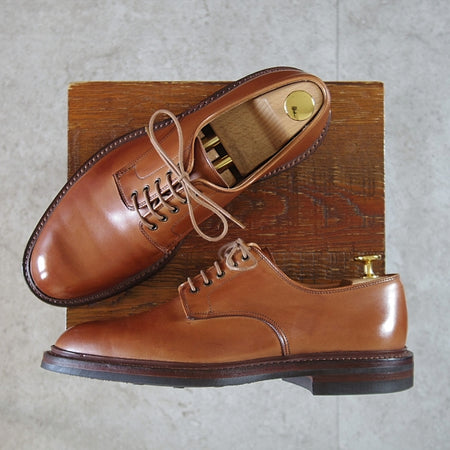 極上★クロケット&ジョーンズ 6.5E【定価¥126,500-★ダイナイトソール仕様/CORNELL】378ラスト/プレーントゥ/茶/Crockett&Jones★n732