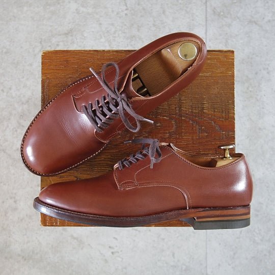 極美品★オールデン 7D【定価¥171,600-★ミリタリーラスト/53713】プレーントゥ/カーフ/Hunter Brown/茶/メンズ/ALDEN★n734