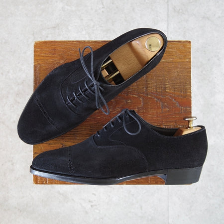 極上★エドワードグリーン 6E【現オーダー価格50万円~★純正ツリー付/トップドロワー/MIDFORD】82ラスト/スエード/黒/EDWARD GREEN★n737