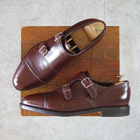 極美品★ジョンロブ 6E【現注文価格¥422,400-★バイリクエスト品/WILLIAM2/ウィリアム】9795ラスト/ダブルモンク/濃茶/JOHN LOBB★n762