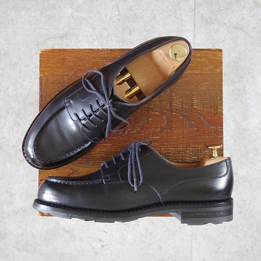 美品★J.M.ウエストン 6C【現行定価¥176,000-★ゴルフ/GOLF】641/31ラスト/Uチップ/ボックスカーフ/黒/Weston/ウェストン★n765