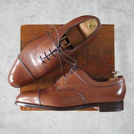 極美品★エドワードグリーン 8E【現行定価20万円以上★バーニーズNY別注/DARTMOUTH2】82ラスト/ストレートチップ/濃茶/EDWARD GREEN★n285