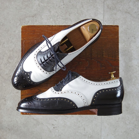 極上★クロケット&ジョーンズ 6E【スペクテイターシューズ★ロイドフットウェア別注/Jシリーズ】317ラスト/白×黒/Crockett&Jones★n786