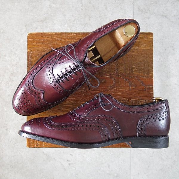 未使用★(米)アレンエドモンズ 9D【現行定価13万円程度★McAllister/フルブローグ】カーフ/Merlot/赤茶/メンズ/ALLEN EDMONDS★n790