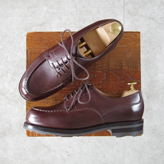 極美品★J.M.ウエストン 5C【定価¥176,000-★ゴルフ/GOLF】641/31ラスト/Uチップ/ソフトカーフ/濃茶/Weston/ウェストン★n819