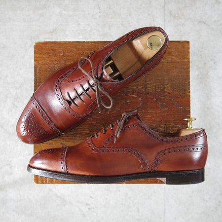 極上★エドワードグリーン 8D【現行定価¥253,000-★旧工場製のカドガン/筆記体ロゴ/CADOGAN】202ラスト/カーフ/茶/EDWARD GREEN★n314