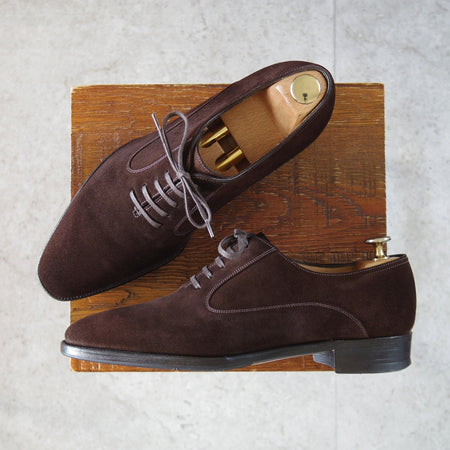 極上★ジョンロブ 6E【貴重★イヤーモデル(2004年)/プレーントゥ】8000ラスト/スエード/濃茶/メンズ/JOHN LOBB★n836