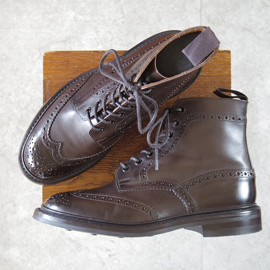 極美品★トリッカーズ SIZE 7.5【定価¥143,000-★ダイナイトソール/STOW】ストウ/5634/カントリーブーツ/カーフ/濃茶/Tricker's★n848