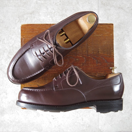 極美品★J.M.ウエストン 8D【定価¥176,000-★ゴルフ/GOLF】641/31ラスト/Uチップ/ソフトカーフ/濃茶/Weston/ウェストン★n374