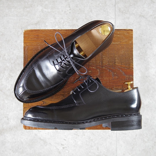 極美品★パラブーツ SIZE 5【定価¥101,200-★ルソー/ROUSSEAU】Uチップ/アクティブソール/カーフ/NOIR/黒/メンズ/Paraboot★n386