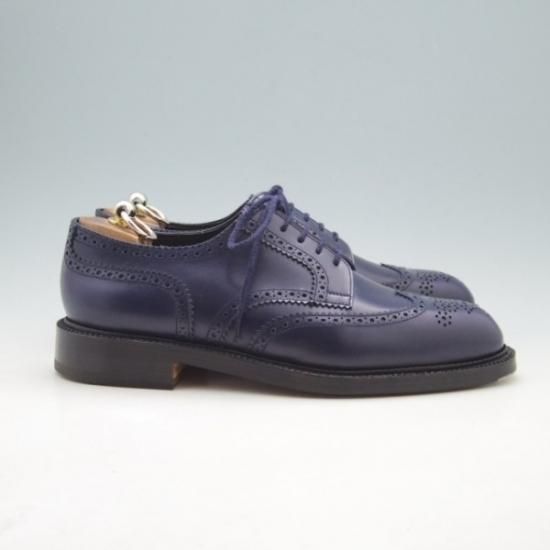 新品★JM.ウェストン 7.5D【貴重★フルブローグ/紺】カーフ/紺/メンズ/ウエストン/WESTON★a122