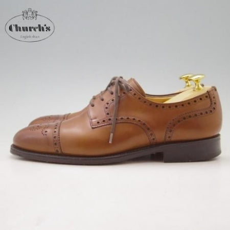 美品★チャーチ 60F/UK6【貴重★ダービー仕様のDIPLOMAT/100ラスト】Cambridge/セミブローグ/茶/メンズ/Church's★a0N4232