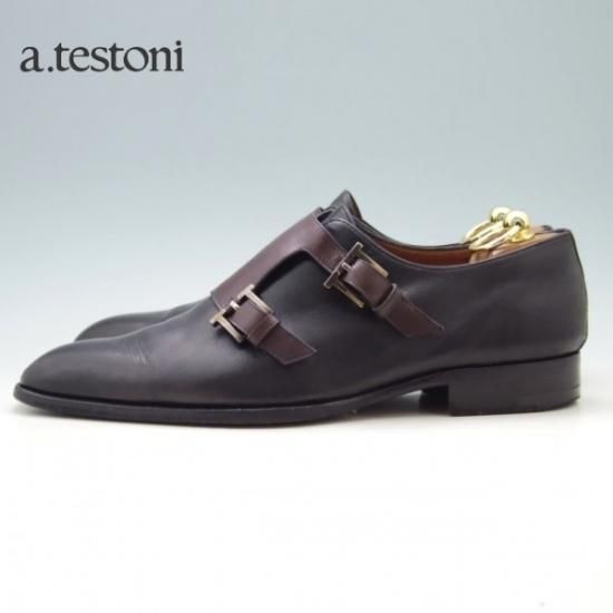 極上★テストーニ/a.testoni 8【★希少コンビ】シューズ★a0N4235