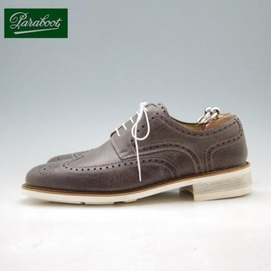 未使用★パラブーツ SIZSE 8【★アクティブソール】フルブローグ/濃灰茶/グレインレザー/Paraboot★a114