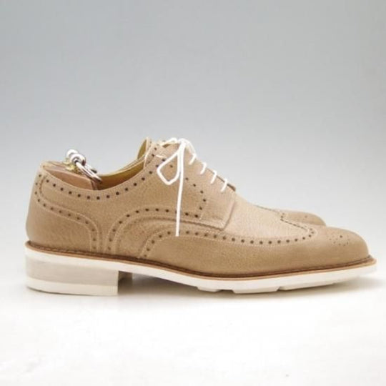 未使用★パラブーツ SIZSE 8【★アクティブソール】フルブローグ/薄茶/グレインレザー/Paraboot★a113