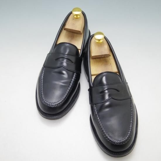 ほぼ新品★オールデン 7.5D【コードバン仕様★SHIPS別注/7141】コインローファー/黒/シップス/メンズ/Alden★a125