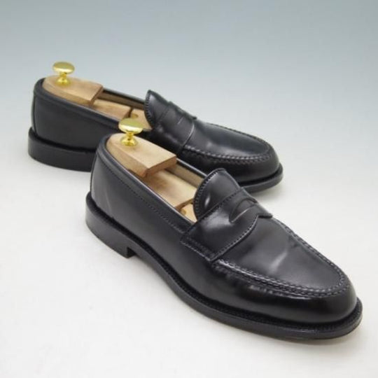 ほぼ新品★オールデン 7.5D【コードバン仕様★SHIPS別注/7141】コインローファー/黒/シップス/メンズ/Alden★a125