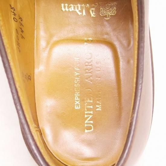 美品★オールデン 6.5D【貴重★ユナイテッドアローズ別注/9498】バリーラスト/プレーントゥ/茶/メンズ/Alden★a0N4297