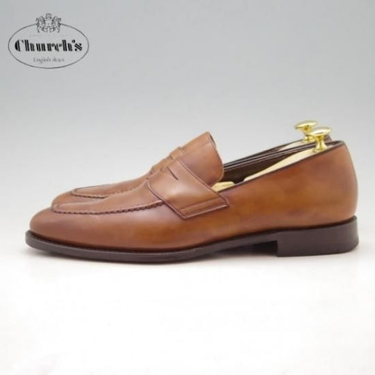 極上★チャーチ 60F/UK6【貴重★ベティスカーフ仕様/コインローファー】119ラスト/茶/メンズ/Church's★a0N4299