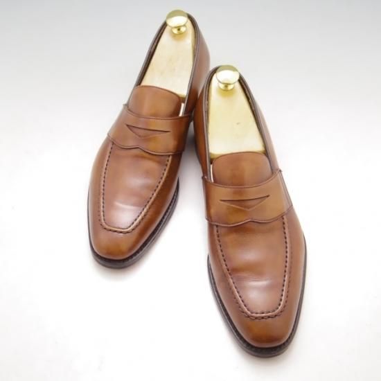 極上★チャーチ 60F/UK6【貴重★ベティスカーフ仕様/コインローファー】119ラスト/茶/メンズ/Church's★a0N4299