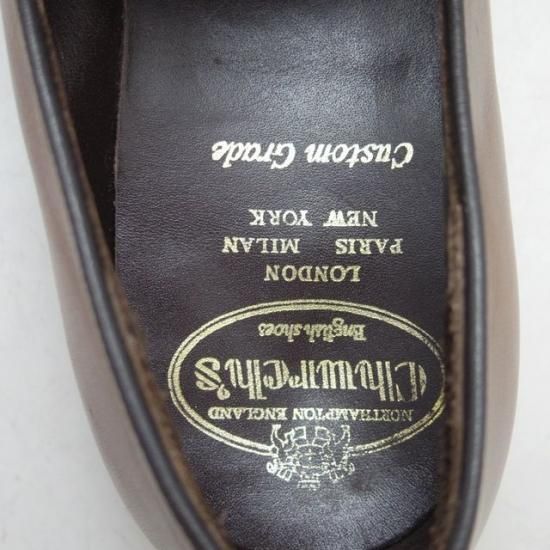 極上★チャーチ 60F/UK6【貴重★ベティスカーフ仕様/コインローファー】119ラスト/茶/メンズ/Church's★a0N4299