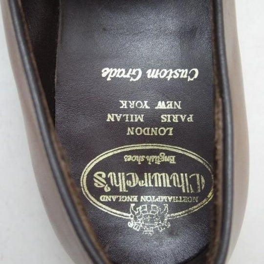 極上★チャーチ 60F/UK6【貴重★ベティスカーフ仕様/コインローファー】119ラスト/茶/メンズ/Church's★a0N4299