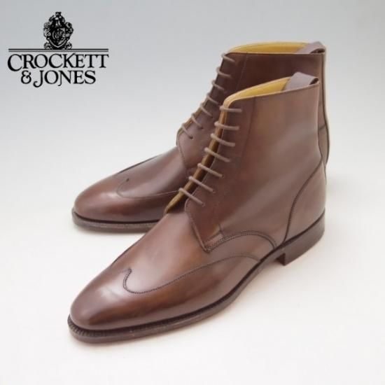 未使用★クロケット&ジョーンズ7E【★ポールスミス別注/Paul smith/ブーツ/カーフ/黒/メンズ】Crockett&Jones★a117