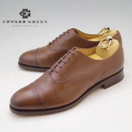 美品★エドワードグリーン 6D【定価￥174,900-★チェルシー/CHELSEA/202ラスト】ストレートチップ/カーフ/茶/EDWARD GREEN★a120