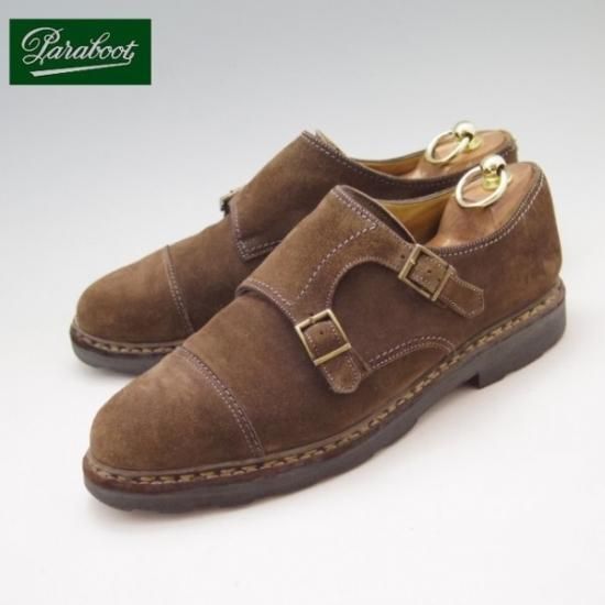 極上★パラブーツ SIZE 8【★スエード/WILLIAM/ウィリアム】マルシェソール/ダブルモンク/茶/メンズ/Paraboot★a0N4329