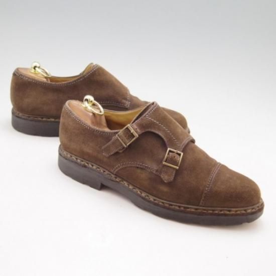 極上★パラブーツ SIZE 8【★スエード/WILLIAM/ウィリアム】マルシェソール/ダブルモンク/茶/メンズ/Paraboot★a0N4329
