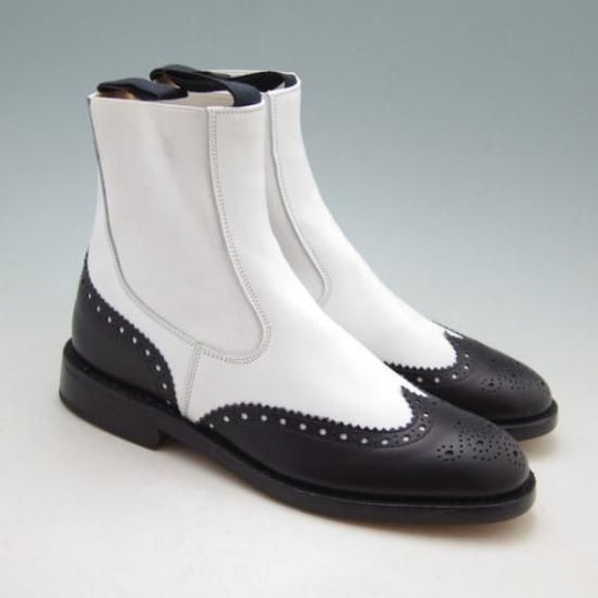 未使用★トリッカーズ(レディース) SIZE 5【★サイドゴア ブーツ/L2354/カーフ/白×黒】Tricker's★a115