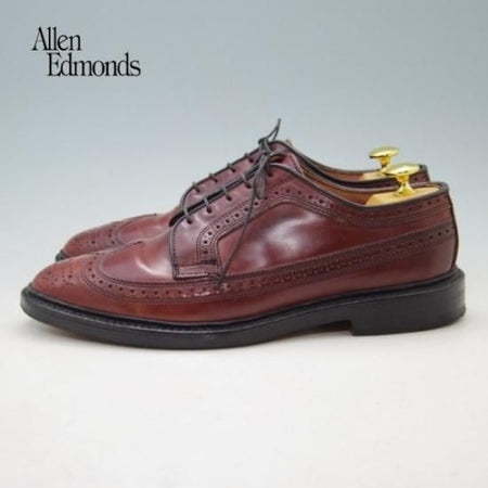 極美品★(米)アレンエドモンズ 7.5E【コードバン仕様★MacNail/ロングウイング】赤茶/メンズ/ALLEN EDMONDS★a0N4366