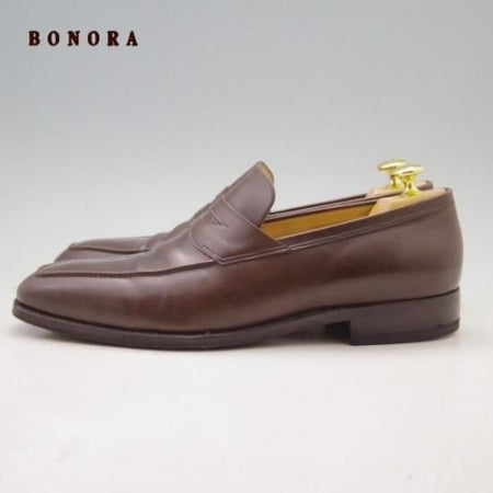 美品★BONORA/ボノーラ 8.5【★ローファー】ヒール新品★a0N4384