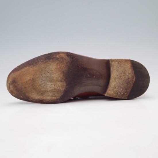 美品★トリッカーズ SIZE 8【貴重★ドレス仕様/チャネル仕上げ】プレーントゥ/カーフ/茶/Tricker's★a0N4387