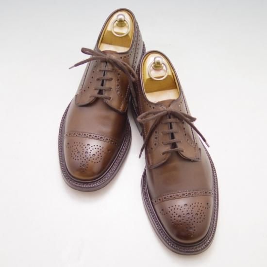 新品★チャーチ 55F/UK5.5【セミブローグ仕様のグラフトン★100ラスト/Chelmsford】4都市ロゴ/ネバダカーフ/茶/メンズ/Church's★a0N4402