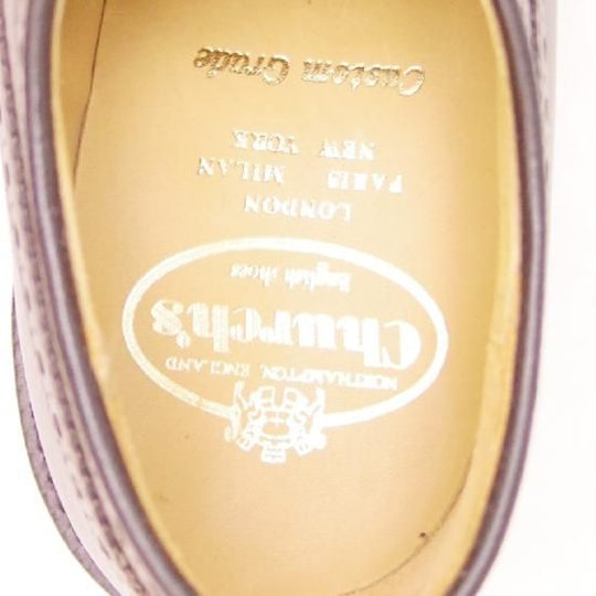 新品★チャーチ 55F/UK5.5【セミブローグ仕様のグラフトン★100ラスト/Chelmsford】4都市ロゴ/ネバダカーフ/茶/メンズ/Church's★a0N4402