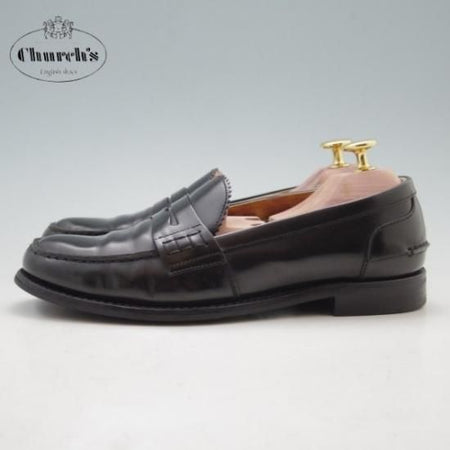極上★チャーチ(レディース) SIZE 36.5【★コインローファー/SALLY R/サリー】ポリッシュドバインダーカーフ/黒/Church's★a116