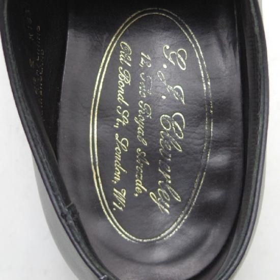 美品★クロケット&ジョーンズ 5.5E【★(英)ジョージクレバリー別注/ストレートチップ】ハンドグレード/カーフ/黒/GEORGE CLEVERLEY/メンズ/Crockett&Jones★a028