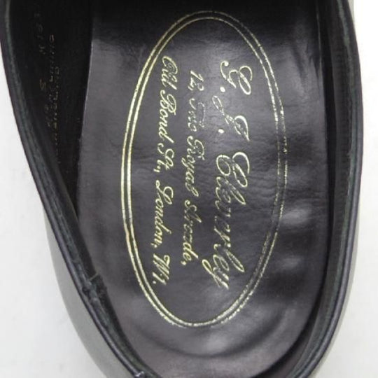 美品★クロケット&ジョーンズ 5.5E【★(英)ジョージクレバリー別注/ストレートチップ】ハンドグレード/カーフ/黒/GEORGE CLEVERLEY/メンズ/Crockett&Jones★a028