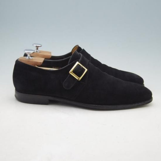 ★クロケット&ジョーンズ8.5D【★ハンドグレードライン/SAVILE/サビル】337ラスト/スエード/黒/Crockett&Jones★a026