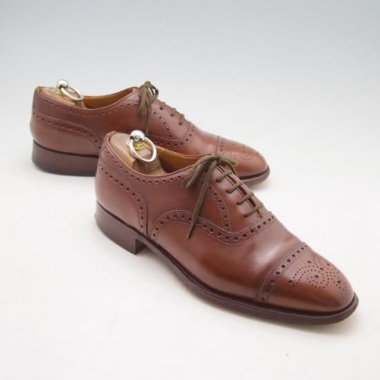 極上★チャーチ 70F/UK7【旧チャーチ★ディプロマット/DIPLOMAT/73ラスト】3都市ロゴ/セミブローグ/茶/メンズ/Church's★a024